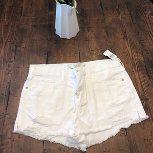 Never worn white jean shorts